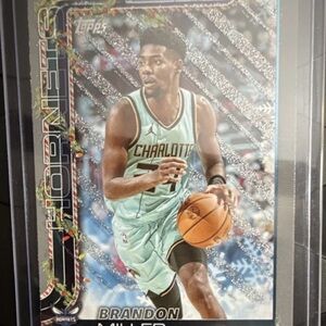 Topps 2025-26 Holiday Silver Glitter Brandon Miller H54 Charlotte Hornets